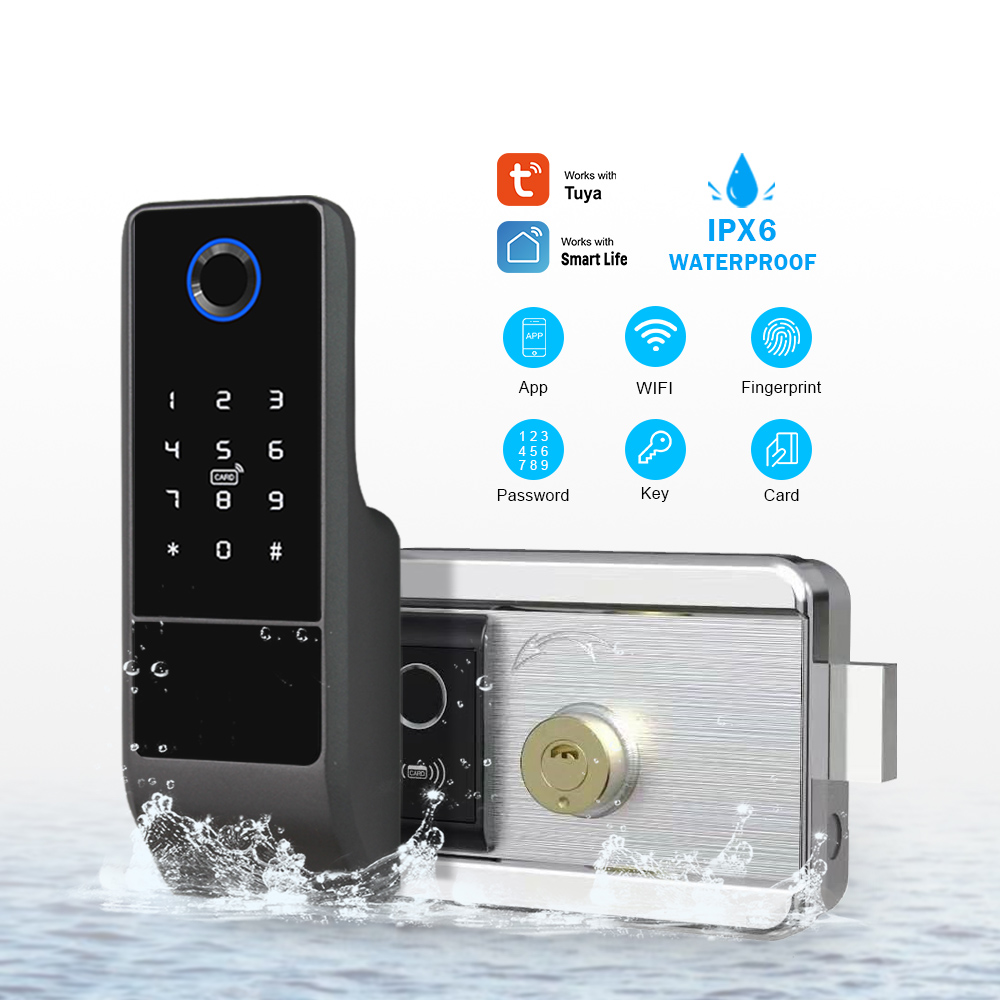 Smart Door Lock Wifi - Wodoodporny zamek WiFi Tuya APP z
