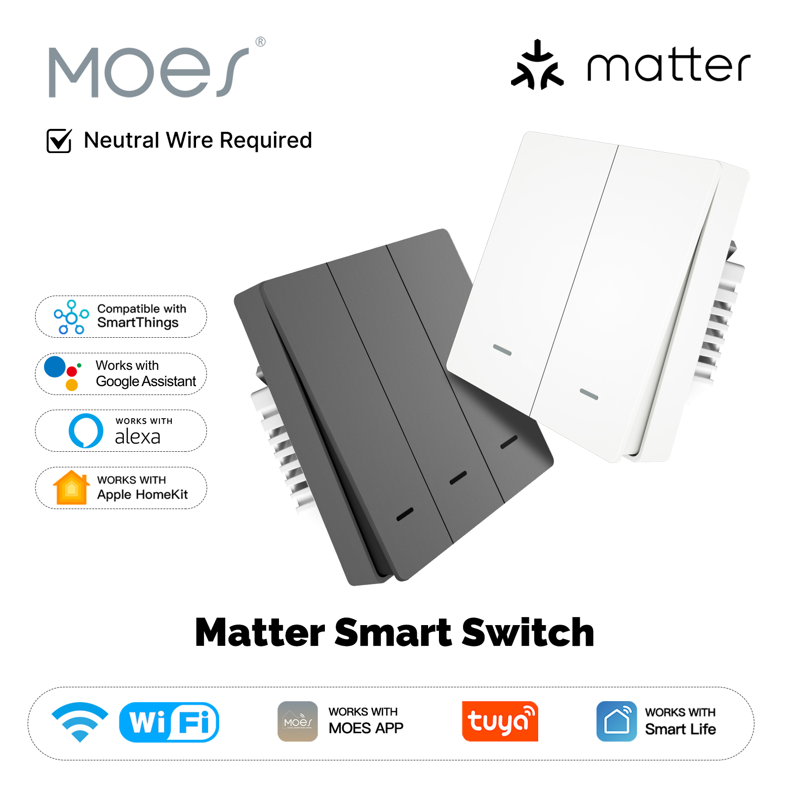 MOES Matter Tuya WiFi intelige – Smart Light Switch Wifi recenzja i cena
